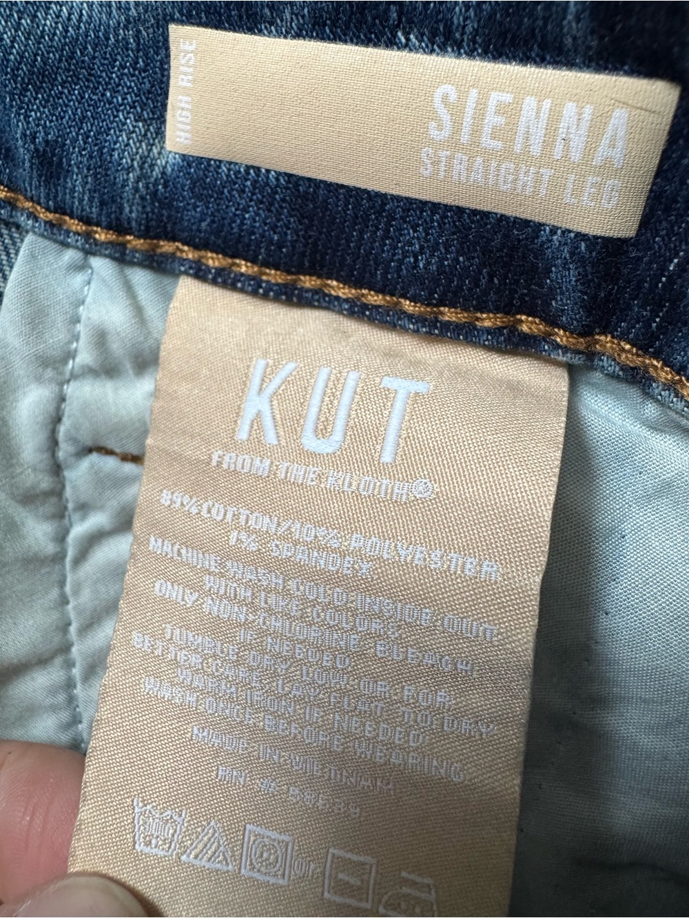 Women's KUT from the Kloth Sienna Contrast Side Straight Jeans Size 2 - Picture 6 of 8